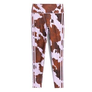 IVY PARK NWT: size small IVY PARK x Adidas purple and brown cow print leggings